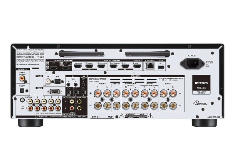 Integra DRX-2.4 – 7.2-kanals hjemmekinoreceiver med integrasjonsstøtte
