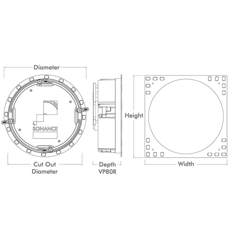 Sonance VP82R – Premium innbyggingshøyttaler (demovare)