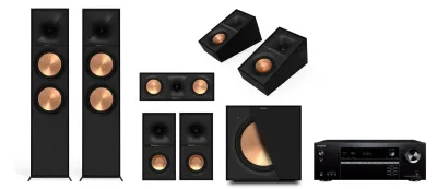 Klipsch R-800F Atmos hjemmekino – komplett system med Onkyo TX-NR5100