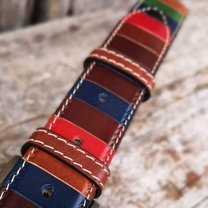 Cintura multicolor vacchetta cm 4.0 personalizzabile 