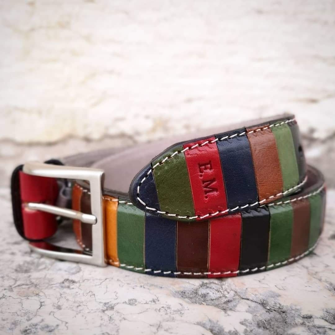 Cintura multicolor vacchetta cm 4.0 personalizzabile 