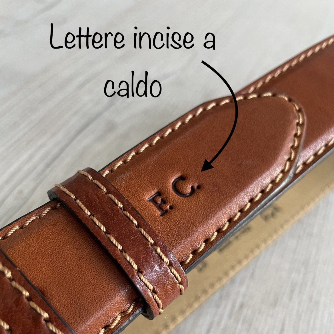 Cintura vero cuoio invecchiato 35mm personalizzabile CVD
