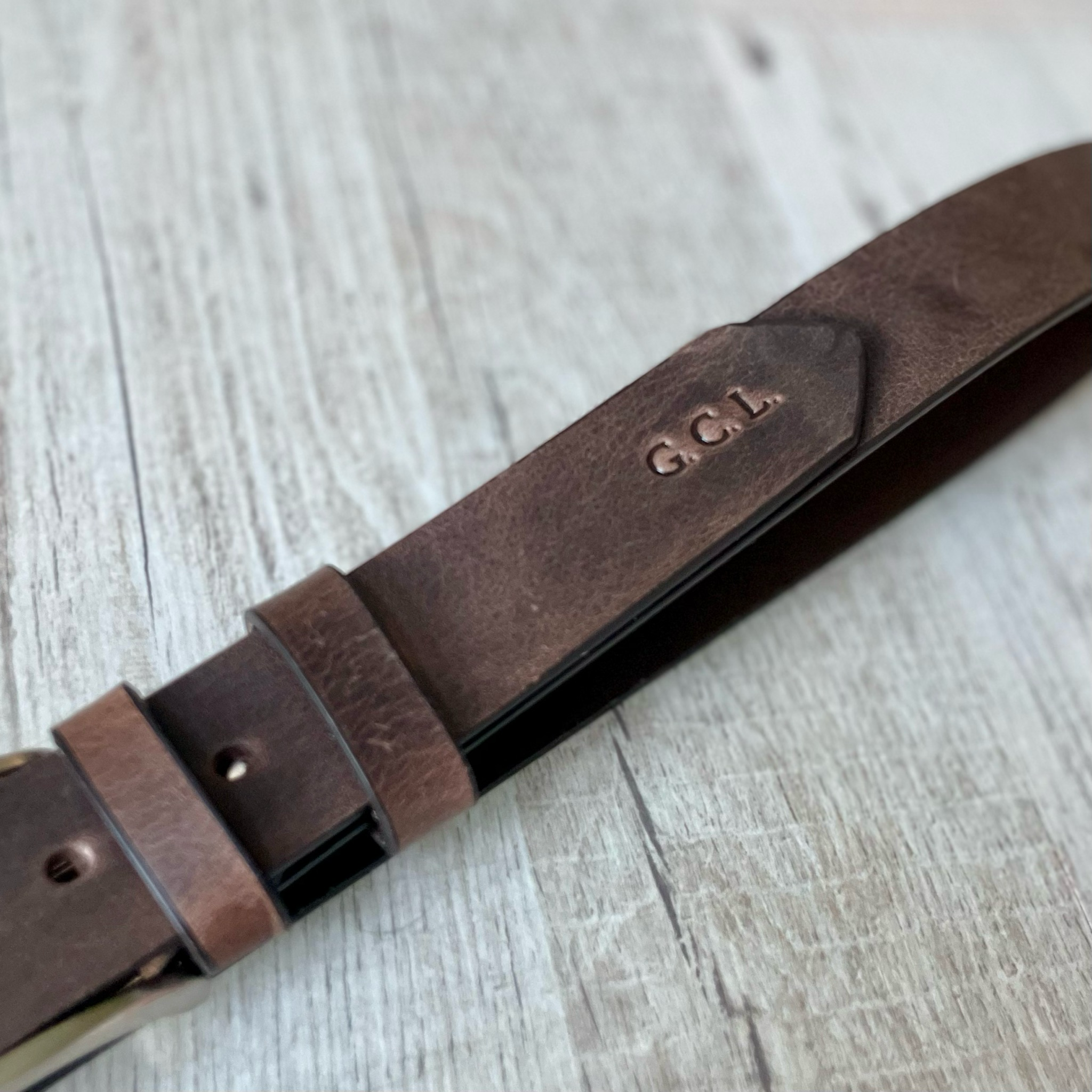 Cintura vero cuoio invecchiato 35mm personalizzabile CVD