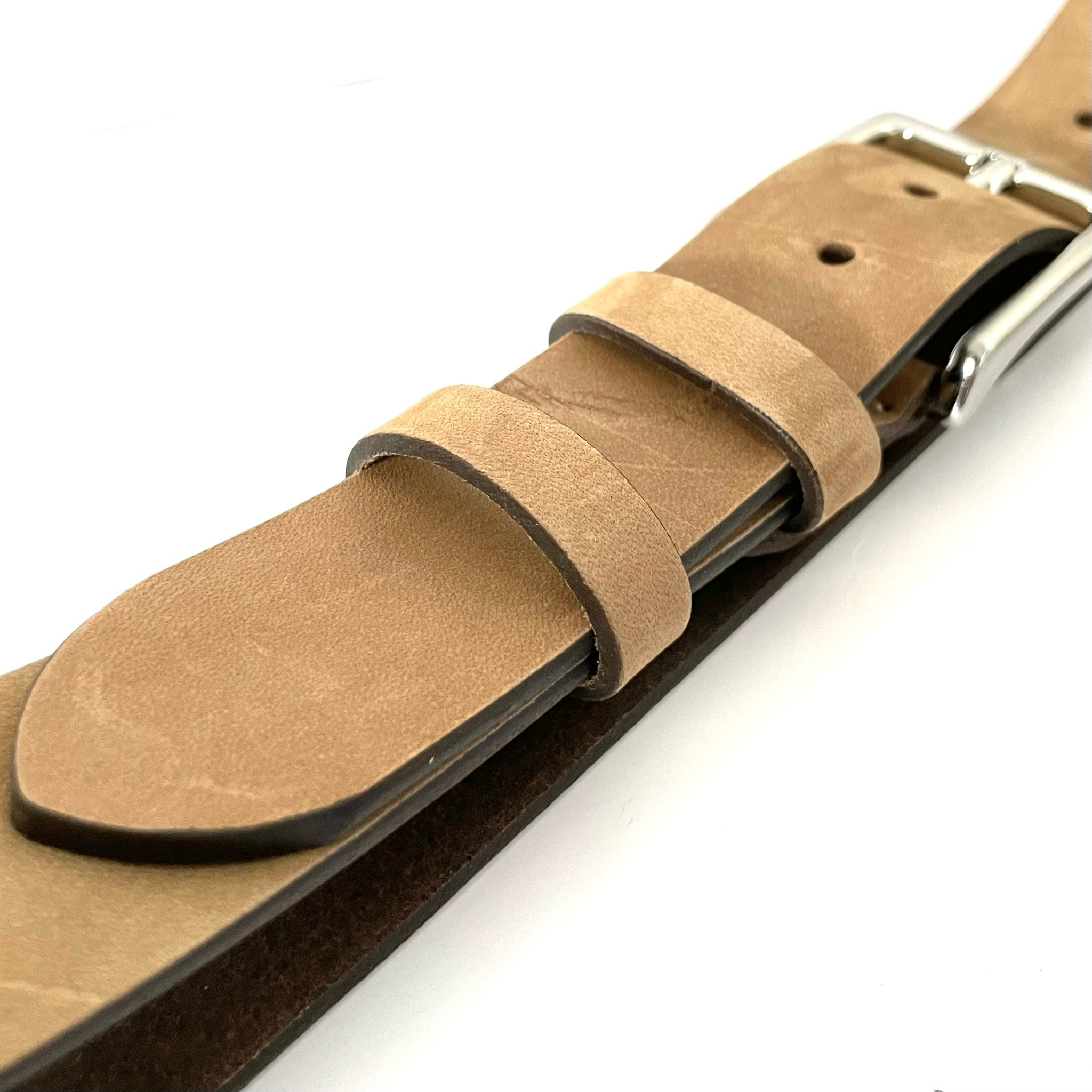 Cintura nabuk vera pelle 35mm personalizzabile CVD
