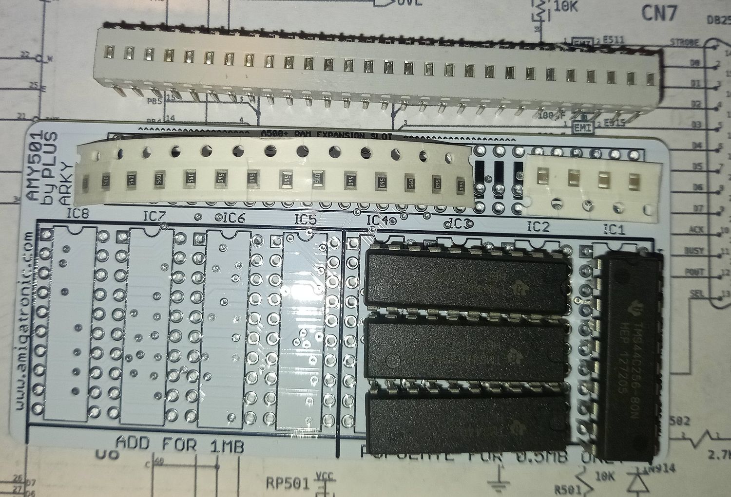 AMY501 PLUS &quot;K&quot; - An Amiga 500 Plus and Classic 512k 1MB RAM Expansion, Capacity: 512kB, Kit: Yes