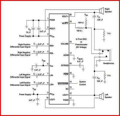 TPA6021A4 - 2-W STEREO AUDIO POWER AMPLIFIER ADVANCED DC VOLUME CONTROL Vintage