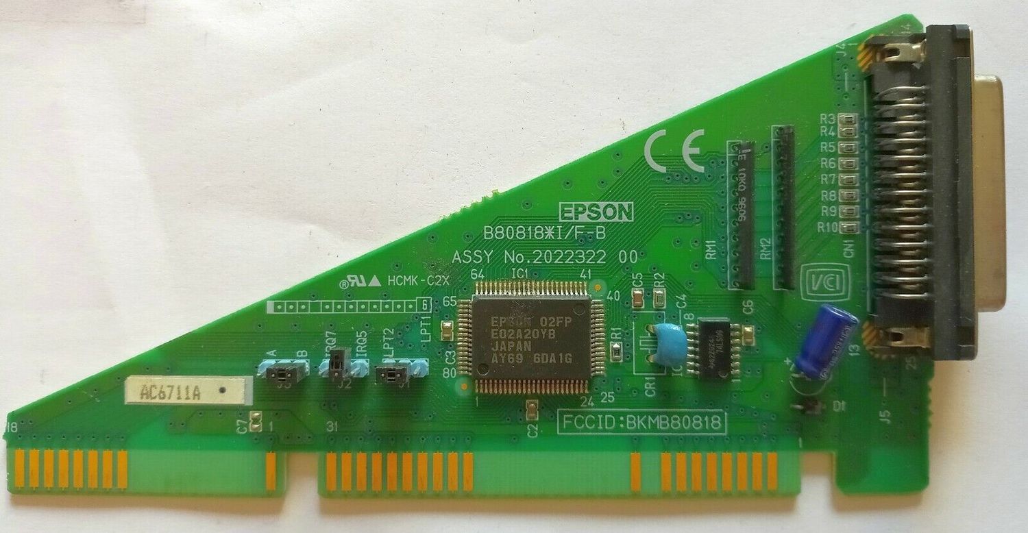ISA EPSON Bi-Directional Parallel Printer/Scanner Interface Board