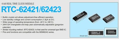 RTC Epson RTC62421A Real Time Clock Amiga Replacement OKI MSM6242 M6242 VINTAGE