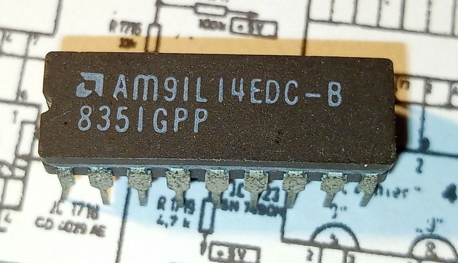 AM91L14EDC - AMD 1024 X 4 STATIC RAM (CERDIP-18) GENUINE - Rare Vintage