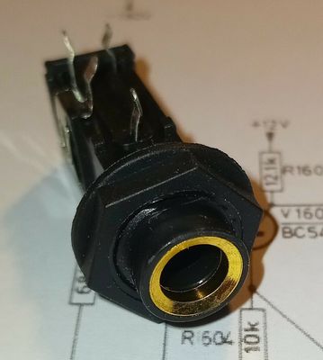 6.3mm Female Jack PCB Panel Mount Microphone Socket 1/4 Inch Stereo 4 pin