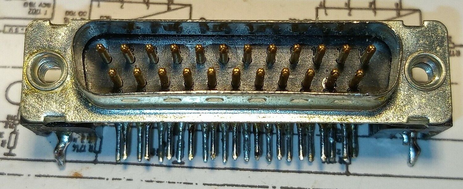 Amiga DB23 D-Sub 23-pin Connector for PCB Right Angle