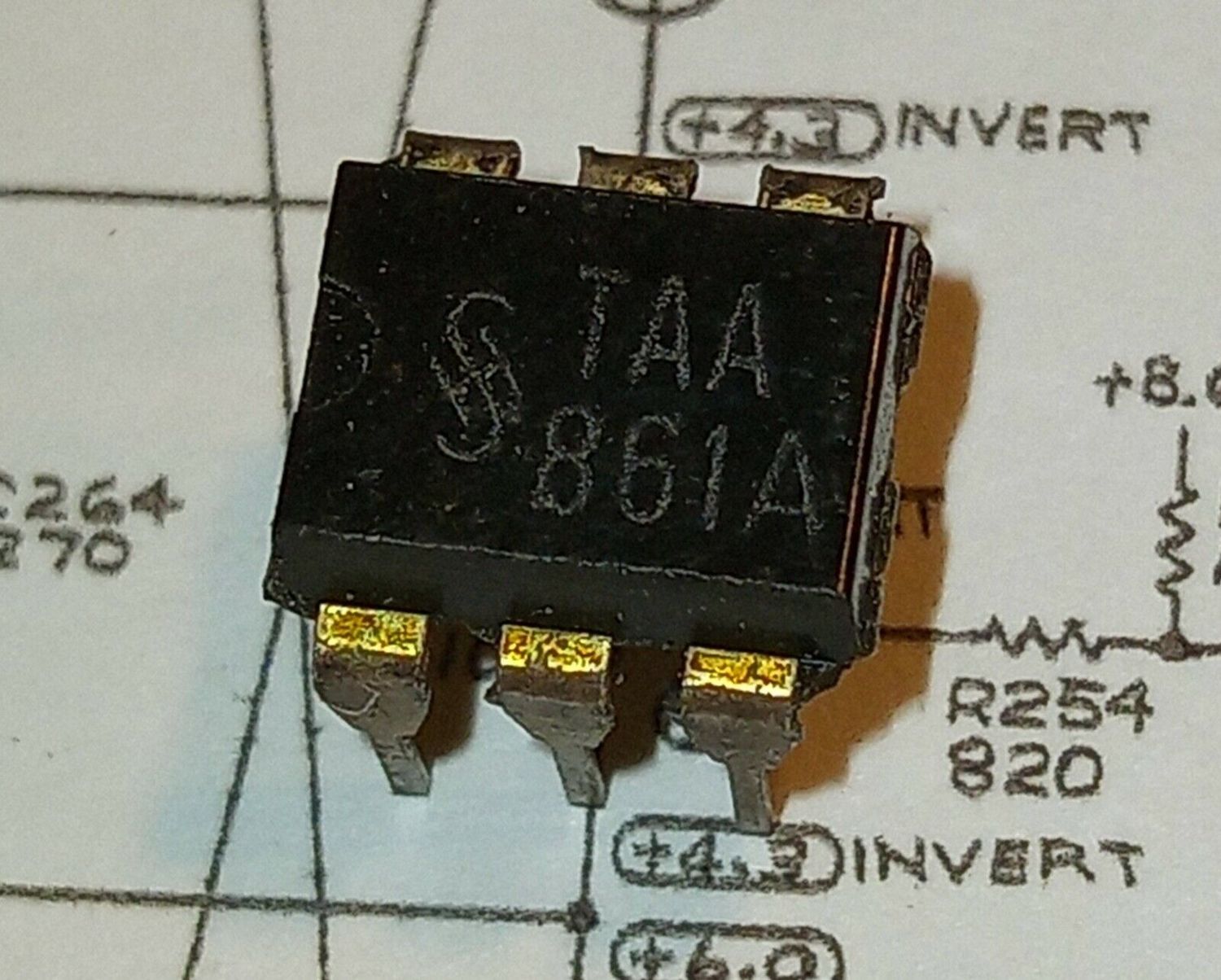TAA861A TAA861 Operational Amplifier Plastic DIP6 Vintage Rare Siemens NOS