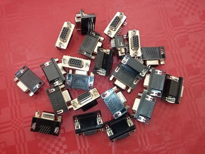 VGA DB15 15Pin D-SUB 3 Row Female Right Angle PCB Connector Adapter