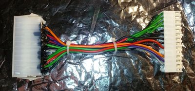 Commodore Amiga 2000 A2000 20-pin 24-pin ATX PSU Cable Adapter NO TICK NO -5V