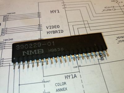 Original Video Hybrid VIDIOT Amiga 500 Plus 1000 2000 3000 A2320 P/N 390229 RARE VINTAGE