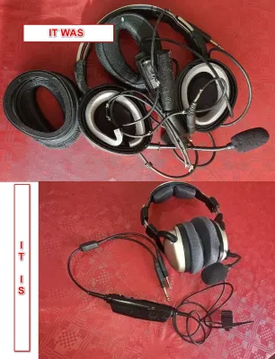 Aeronautical Avionic Headset Helmet Repair Service for LSA