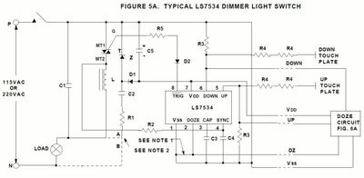 LS7534 - DIMMER LIGHT SWITCH WITH UP/DOWN CONTROLS - DIP8 - Vintage - VERY Rare!