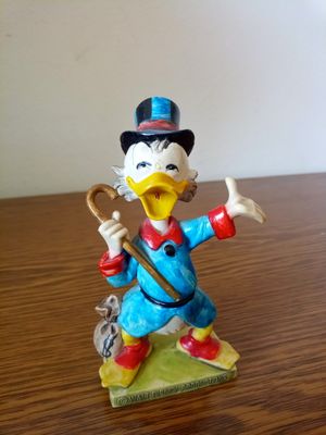 Vintage Uncle Scrooge McDuck Figurine — Fontanini, Made in Italy, © Walt Disney Productions (Pre-1984)