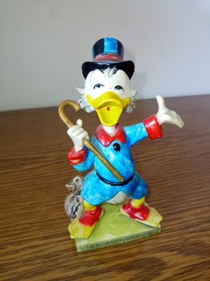 Vintage Uncle Scrooge McDuck Figurine — Fontanini, Made in Italy, © Walt Disney Productions (Pre-1984)