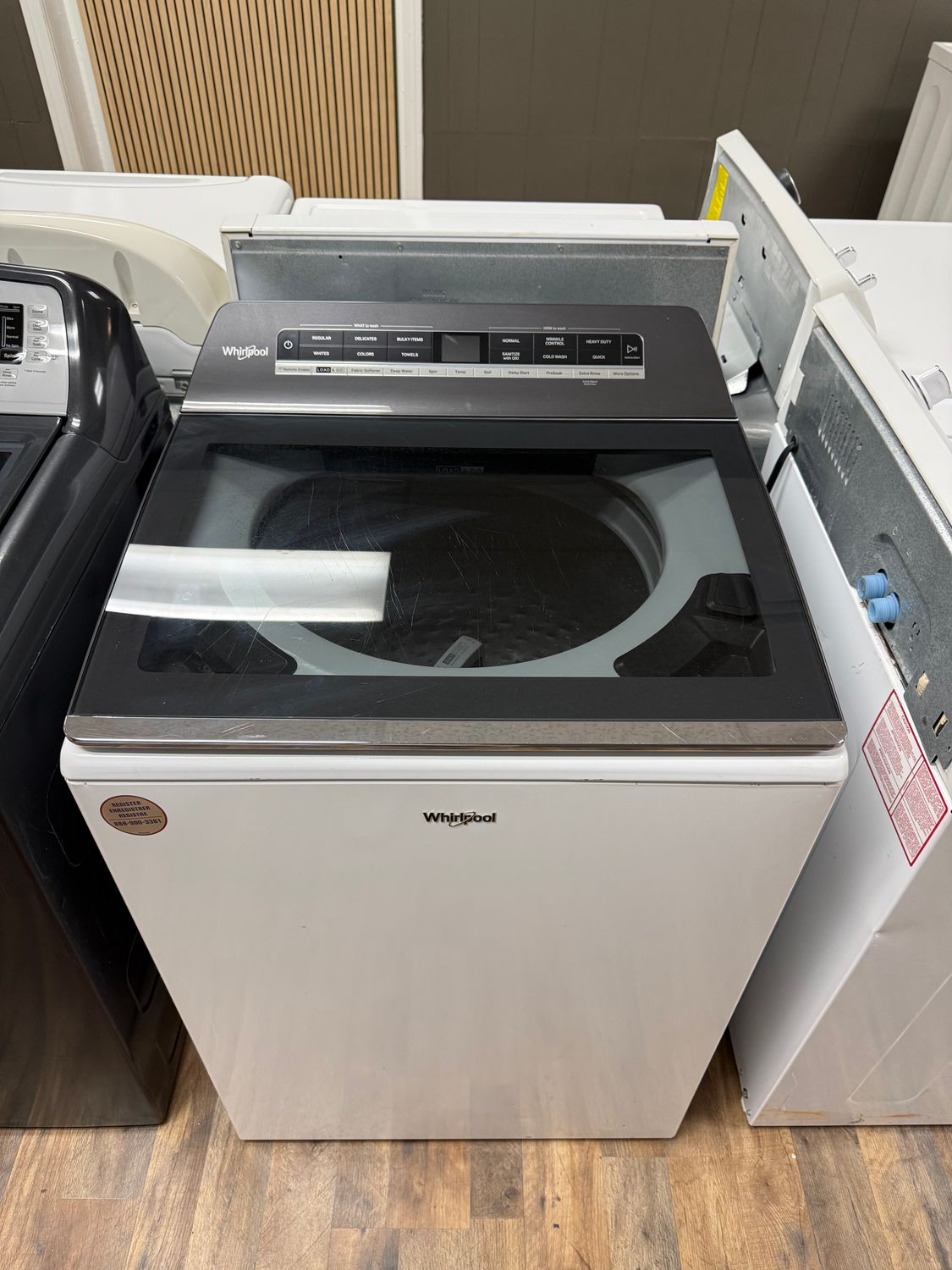 Whirlpool Glass Top Load Large Cap With Agitator Washer