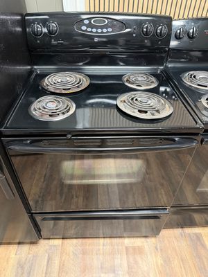 Black Maytag Coil Top Oven