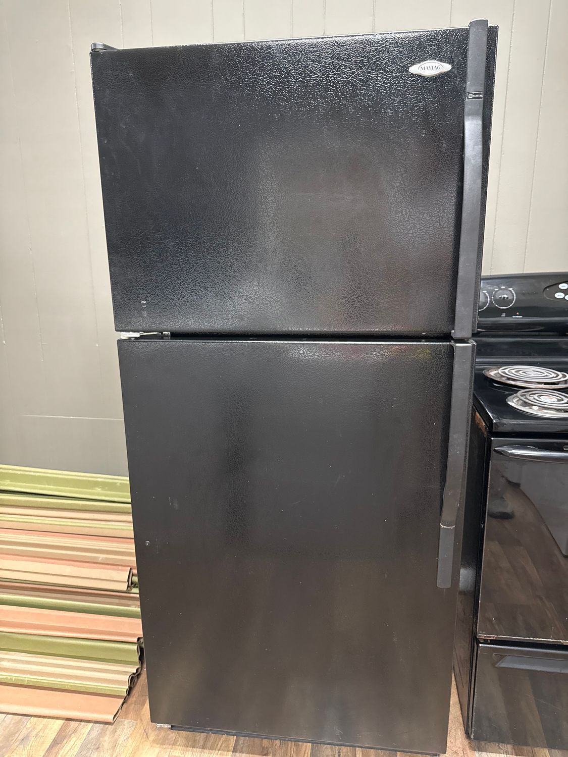 Black Maytag Top Freezer Refrigerator