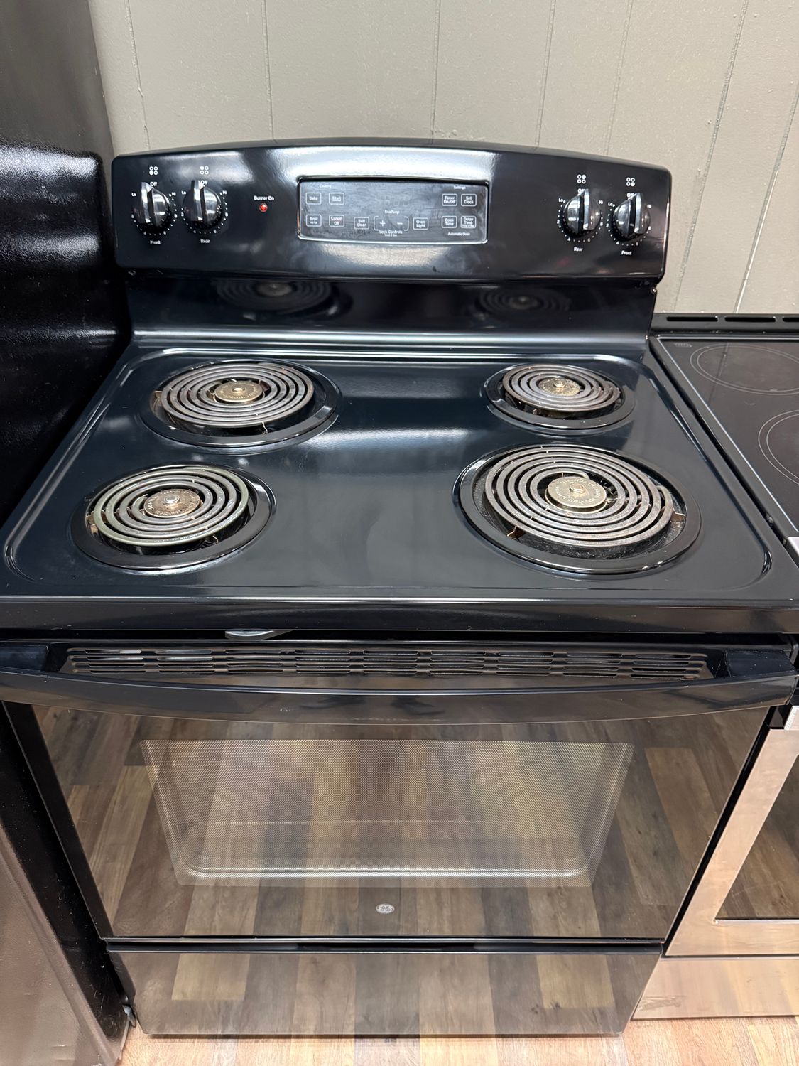 Black GE Coil Top Oven