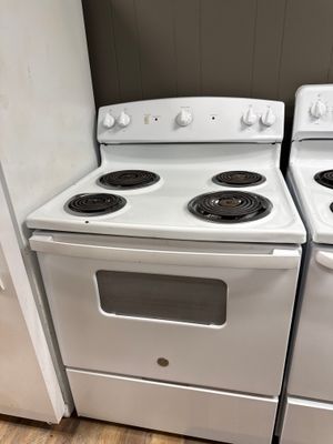 White GE Coil Top Oven