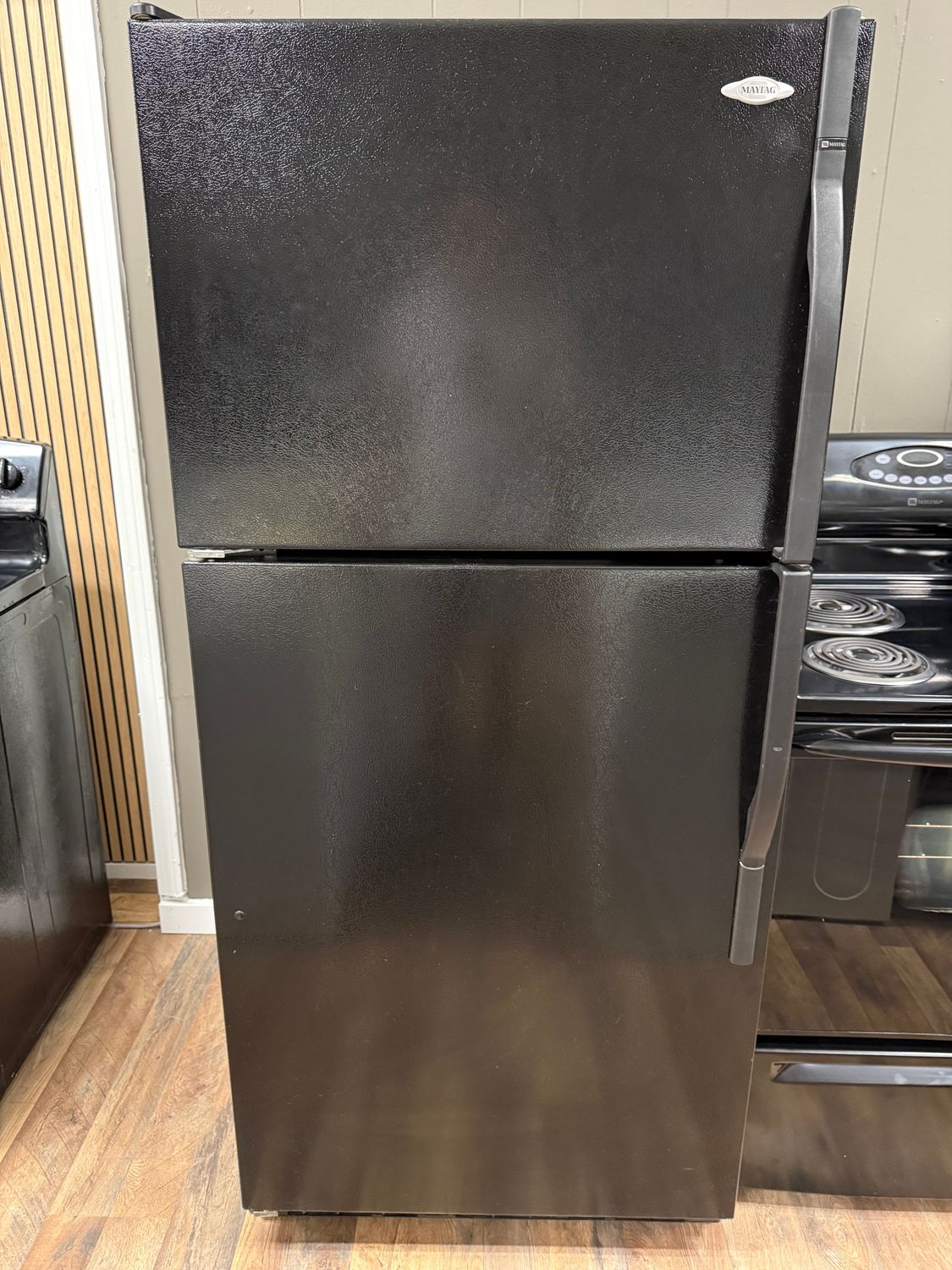 Black Maytag Top Freezer Refrigerator