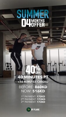 4 Months Personal Training 40 Min