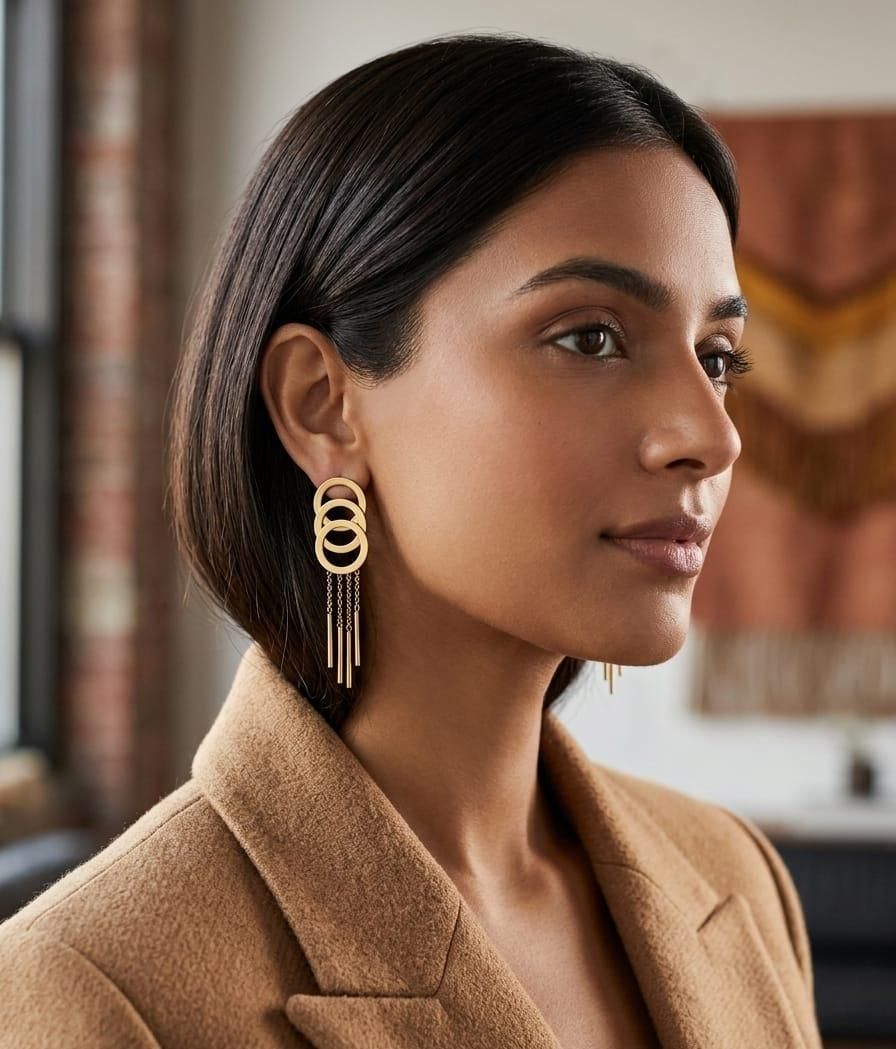 Golden Tassel Earrings
