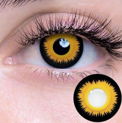 Orange Werewolf Contact Lenses
