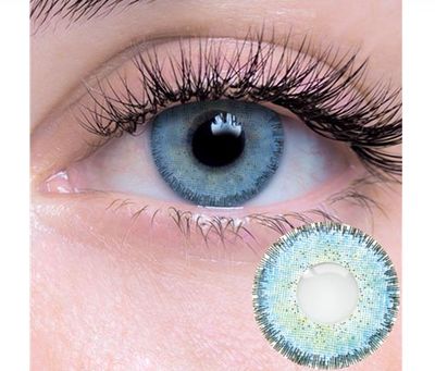 3 Tone Blue Contact Lenses