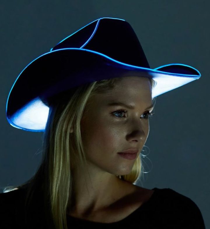 Light-Up Blue Cowboy Hat