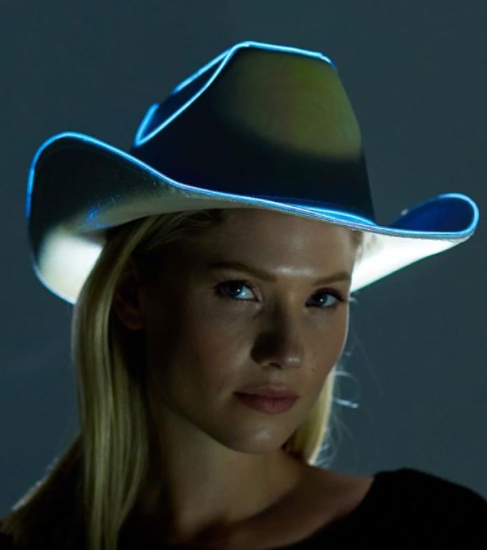 Light-Up White Cowboy Hat