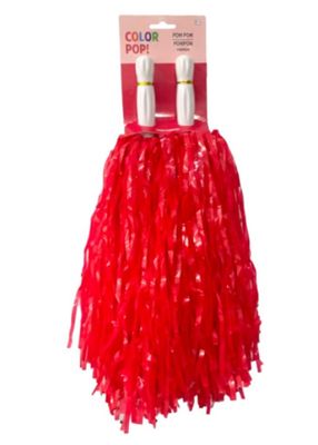 Red Pom-poms, 2ct