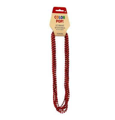 Red 30 inch 8ct Oval Beads