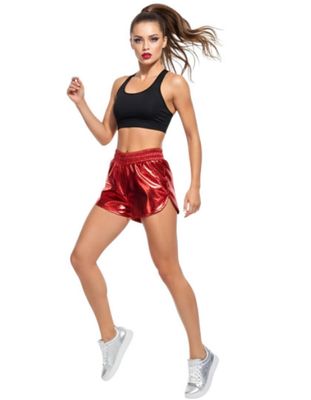 Red Metallic Shorts, S/M