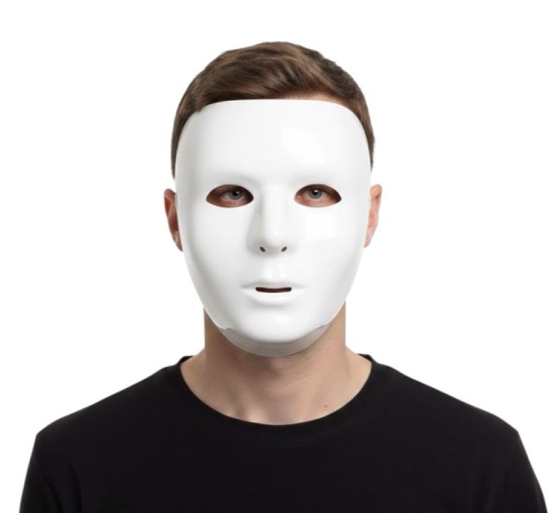 White Full Face Mask