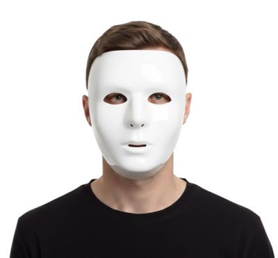 White Full Face Mask
