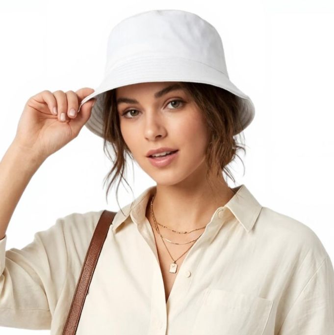 White Bucket Hat