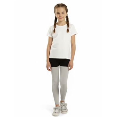 Child Silver Footless Tights