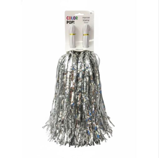 Silver Pom-poms 2ct