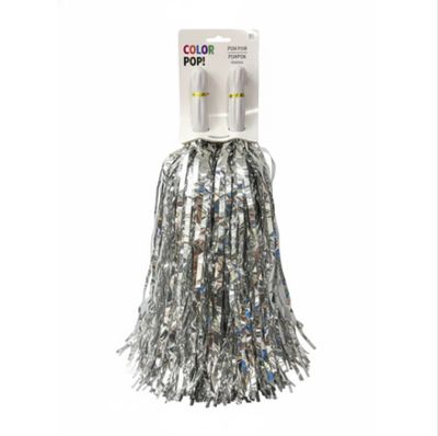 Silver Pom-poms 2ct