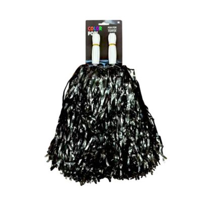 Black Pom-poms, 2ct