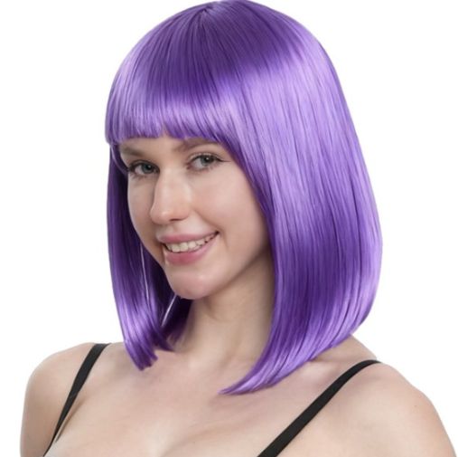 Purple Long Bob Wig