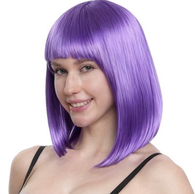 Purple Long Bob Wig