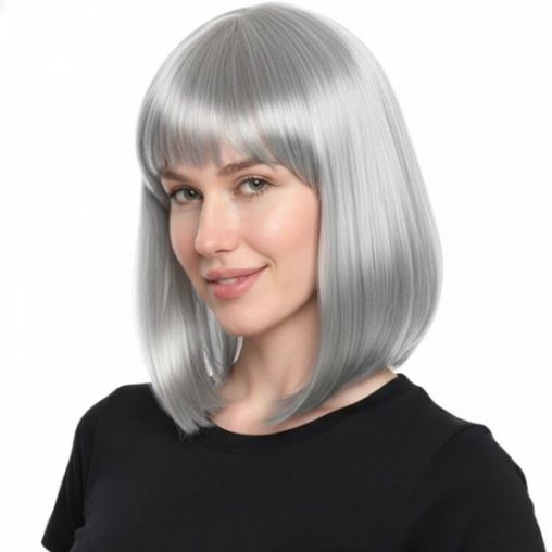 Silver Long Bob Wig