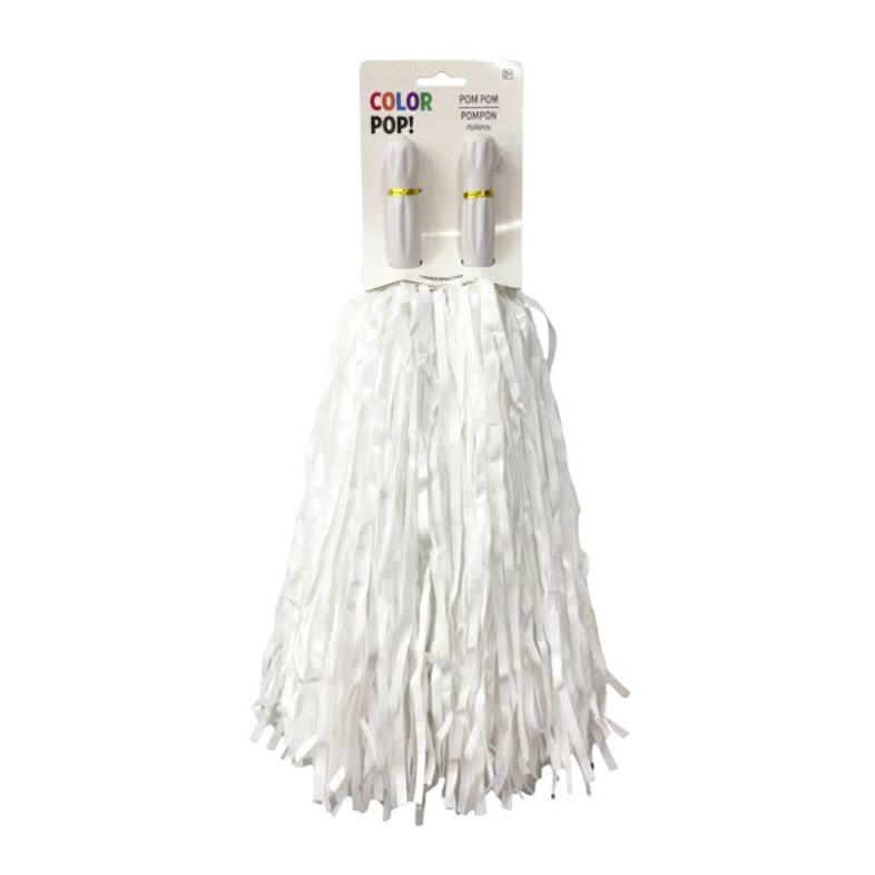 White Pom-poms, 2ct
