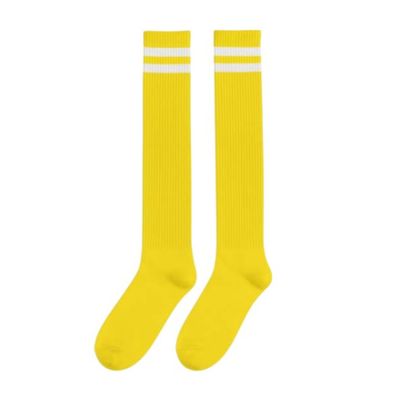 Yellow Knee High Striped Socks